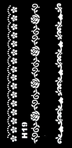 12 Sheets Henna Tattoo Stencil Kit – Reusable Mehndi Templates for Hands, Face, Ankles & Body – Temporary Tattoo Stickers for Bride, Women, Kids & Adults – Airbrush & Body Paint Supplies
