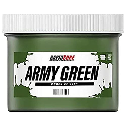 Rapid Cure® Screen Printing Ink Army Green (8oz.) - Plastisol Ink for Screen Printing, Fast Curing Fabric Paint - Screen Print Direct®, USA Made - color: Army Green, size: 8 fl oz