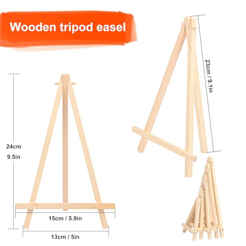 Yiksonyo 30 Pack 9 Inch Wooden Easel, Tabletop Wood Easels, Small Wooden Easel for Painting, Art, and Crafts - size: 30 Pack 9 Inch