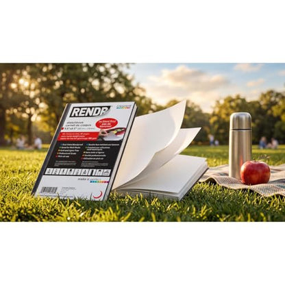 RENDR Hardbound Sketchbook 5.5x8.5, Bleed-Proof No Show-Thru Paper | Alcohol Markers, Copic, Ink | 180 GSM Acid-Free, 48 Sheets