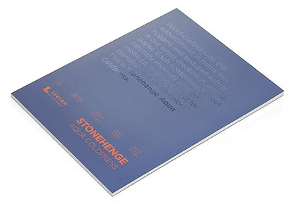 Stonehenge Aqua White Medium Weight Block, 140lb, Coldpress, 15 Sheets for Wet and Dry Media (12X16) - size: 12 x 16 inches