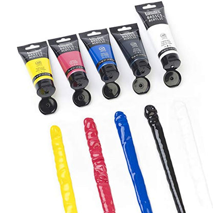 Liquitex BASICS Acrylic Paint Set, 4 x 75ml (2.4-oz), 1 x 118ml (4-oz) Essentials Paint Set - style: 4 x 75ml (2.4-oz), 1 x 118ml (4-oz)