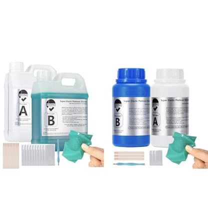 Bundle Deal of BBDINO Super Elastic Silicone Mold Making Kit 1 Gallon Kit with Trial Kit