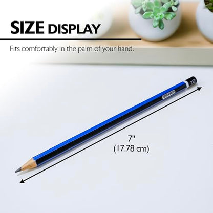 BAZIC PRODUCTS Drawing Sketching Pencils, 8B to HB Graphite, 6 Count | graphite grades 8B to HB, full tonal range, shading, blending, line work, fine art - size: 1 Count (Pack of 1)