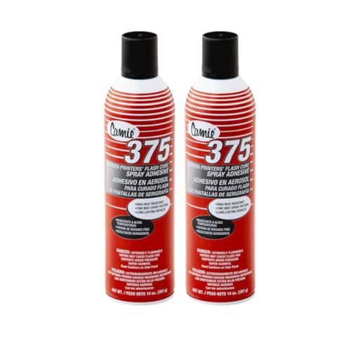 Camie Screen Printers Flash Cure Spray Adhesive - 13 oz. can, 2 Count, Red