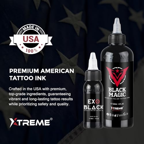 Xtreme Tattoo Ink, Versatile Medium Viscosity for Precision Tattooing, Rich Hue, Quick Healing, Acrylic-Free, Water Based and Premium Quality - Ready-to-Use Tattoo Ink (Dragon's Blood, 0.5 oz) - color: Dragon's Blood, size: 0.5 fl oz