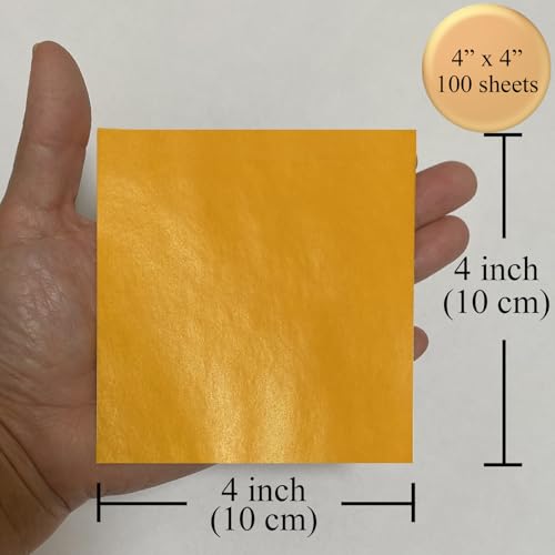 Translucent Wax Paper, Kite Paper, Glassine Papers. Suitable for Making Window Stars, Waldorf Stars (Bright, 4 x 4 inch) - color: Bright, 4 x 4 inch