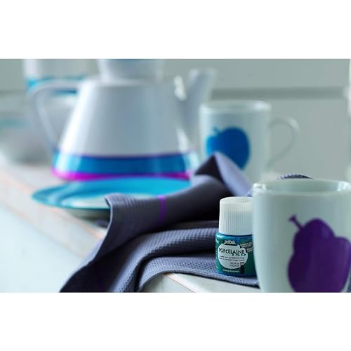 Pebeo Porcelaine 150, Water-Based High-Gloss Porcelain Paint, 45 ml Bottle - Lapis Blue - color: Lapis Blue