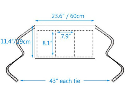 BOHARERS Waist Apron with 3 Pockets - Brown Waitress Waiter Server Short Apron（brown） - color: H-1 Pack Brown