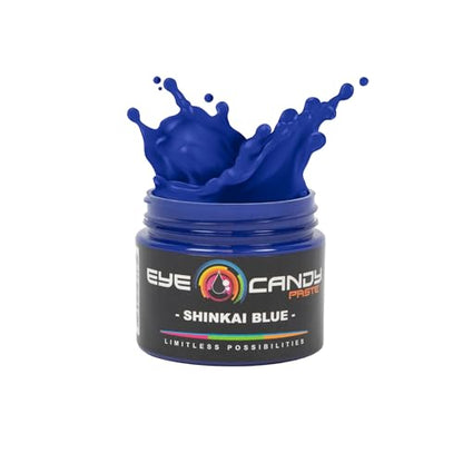 Eye Candy Resin Pigment Paste – Highly Pigmented Epoxy Color, 2 oz, Solid Non-Metallic, Mixable for Custom Shades (Shinkai Blue) - color: Shinkai Blue