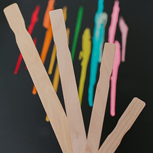 12 Inch Paint Sticks, Box of 500 Hardwood Paint Stirrers, Wood Mixing Paddles for Epoxy or Resin, Garden or Library Markers by Woodpeckers - size: 12 inch