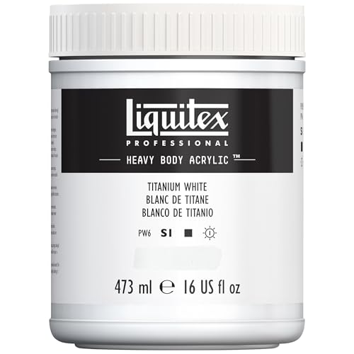 Liquitex Professional Heavy Body Acrylic Paint, 16-oz (473ml) Pot, Titanium White - color: Titanium White, style: 16-oz Pot