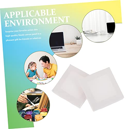 TEHAUX 12Pcs Cotton Canvas Panels Stretched Frames for Oil Watercolor Painting DIY Art Supplies Suitable for Beginners Students and Artists
