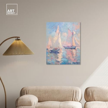 Art Remedy Set Sail Gallery Wrapped Sailing 1 Piece Canvas Wall Art, 24" x 30", Gallery Wrapped - color: Gallery Wrapped, size: 30"L x 24"W