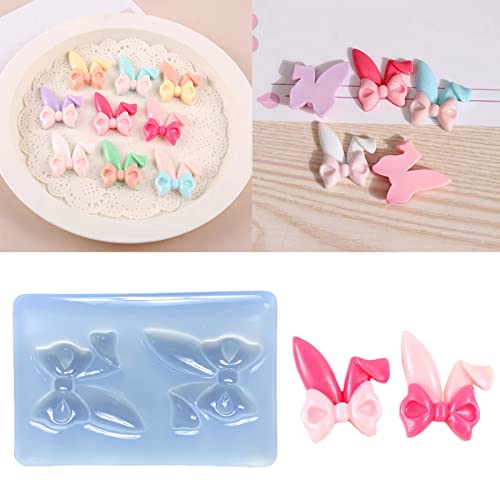 Ears Silicone 3D Bowknot Epoxy Resin Casting Mold for Keychain Jewelry Home Decor Casting Tool Resin Filler Animals/Halloween / / Music