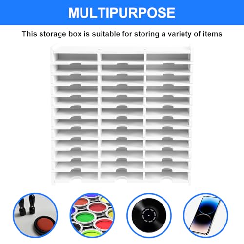PTMTFYL 36 Slots Ink Pad Rack, Ink Pad Holder and Stamp Pad Storage, Large Capacity Up Ink Pad Organizer for Crafts Supply, Space-Saving