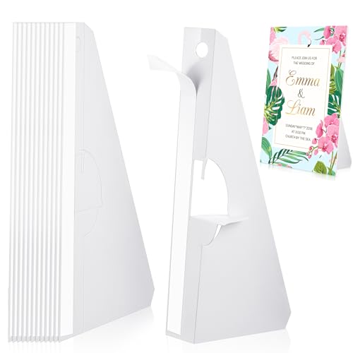 Marspark Poster Stand Self Stick Easel Back Poster Board Stand Convenient Peel and Stick Self Adhesive Easels Display Cardboard Sign(12 Inch,White,12 Pack) - color: White, size: 12 Inch