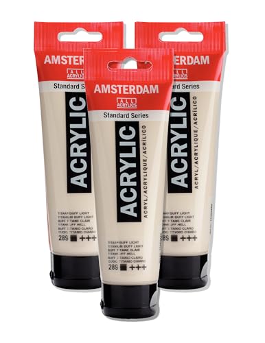 Amsterdam Standard Series Acrylic Tube 120ml Titanium Buff Light 289 (17092892) - color: Titanium Buff Light, size: 4.05 Fl Oz (Pack of 1)
