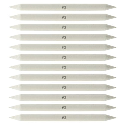 Creative Mark Art Set: Charcoal Pencils Solid Double-Ended Blending Stumps for Adults [Size # 3-12 Count], Perfect for Drawing, Pastels, and Art Design - size: Size # 3 - 12 Pack