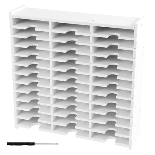 PTMTFYL 36 Slots Ink Pad Rack, Ink Pad Holder and Stamp Pad Storage, Large Capacity Up Ink Pad Organizer for Crafts Supply, Space-Saving