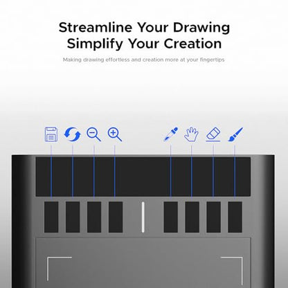 Graphics Drawing Tablet, UGEE M708 10 x 6 inch Large Digital Drawing Pad with 8 Hot Keys 8192 Levels Pen, Graphic Tablets for Computer Graphic Board Creation Sketch for PC/Laptop/Mac OS/Linux/Chrome - style: Wired M708 V3
