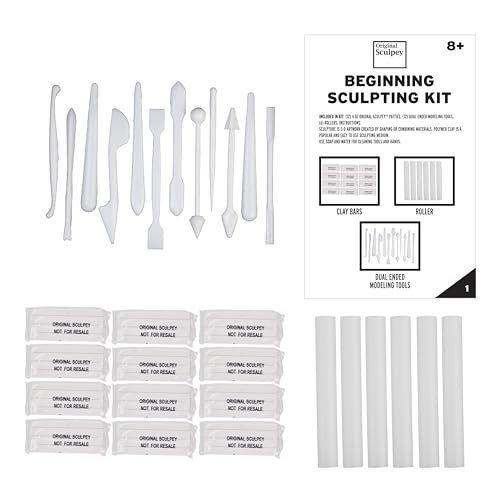 Original Sculpey Polymer Oven Bake Clay Sculpting Classroom Kit, Comes with Polymer Oven Bake Clay and Tools, Non-Toxic