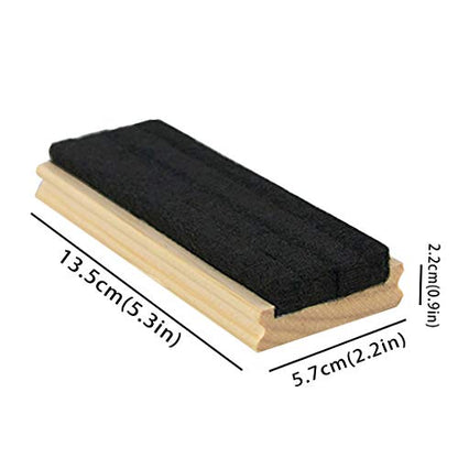 Uncle Paul Pine Wood Felt Campus Style Eraser - 2 PCS Cleaner Duster for Blackboard Whiteboard Chalk Eraser Office School Supply Engravable DIY Gift - color: 2 X Pine Wood Chalk Eraser, size: 2 Count (Pack of 1)