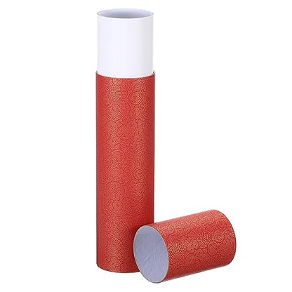 PATIKIL 2 Inch x 11 Inch Poster Tube, 1Pcs Photo Storage Tube Portable Shipping Mailing Tubes Calligraphy Painting Tubes Round Carrying Case for Storing Paper Art Map Documents, Red - size: 2 Inch x 11 Inch