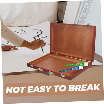 DOITOOL Elegant Wooden Portable Easel Painting Storage for Pencil Boxes and Art Tools Organizer