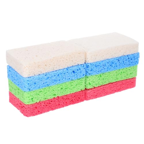 Homoyoyo 8pcs Drywall Texture Sponges for Wall and Ceiling Repair, Rectangle Knockdown Texture Sponge Set with Multiple Colors, Painting Supplies for Artists and Home DIY