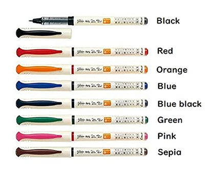 Pilot Color Brush Pen Fudemakase Set Extra Fine SVFM-20EF-8C Japan Import With Kanji Love Sticker, Black, Red, Orange, Blue, Blue black, Green, Pinkl, Sepia, 3.59 x 0.01 x 5.51 In