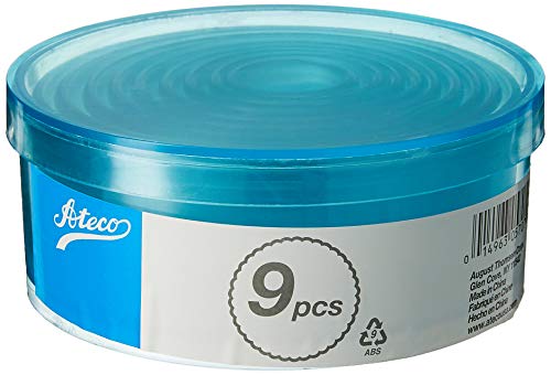 Ateco 5707 Fluted Edge Round Cutter Set in Graduated Sizes, Durable, Food-Safe Plastic, 7 Pc Set,Blue - size: Fluted Edge, style: Round - 7 Pc Set