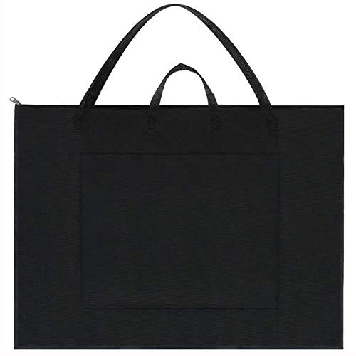 BUSOHA Large Art Portfolio Tote Bag with Nylon Shoulder,24X 36 Inch | multiple pockets for organization, durable nylon material,waterproof poster storage,light weight ,foldable bag