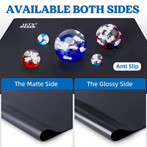 LET'S RESIN Extra Large Silicone Mat for Crafts,36''x24''Nonstick &Nonskid Heat-Resistant Silicone Crafts Mat, Easy Clean&Store Multipurpose Silicone Mat for Resin, DIY Art,Paint, Clay - size: 36''x24''