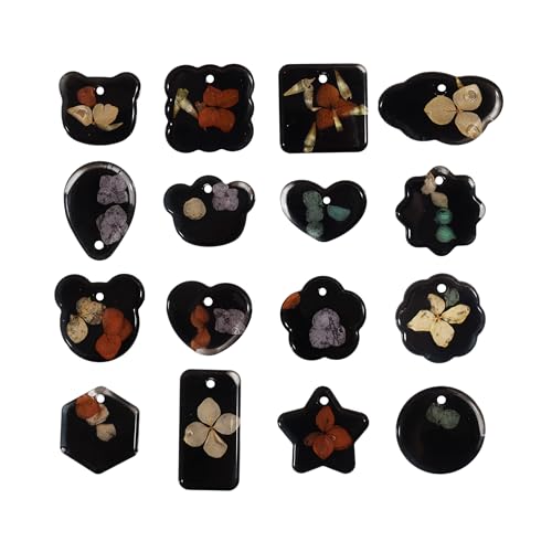 16 Cavity Pendant Molds - Heart, Animal, Candle & More - Resin & Silicone Making Molds - color: pendant-3396