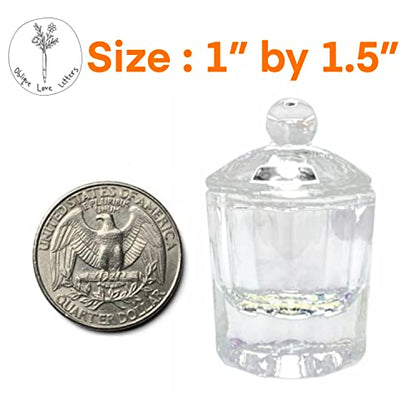 Glass Inkwell Set with Lid, Dinky Dip Ink Holder, Calligraphy Ink Holder, Ceramic Pen Rest for Dip Pens, Oblique Calligraphy Pens, Fountain Pens, and Glass Dip Pens (Black Sumi Ink)