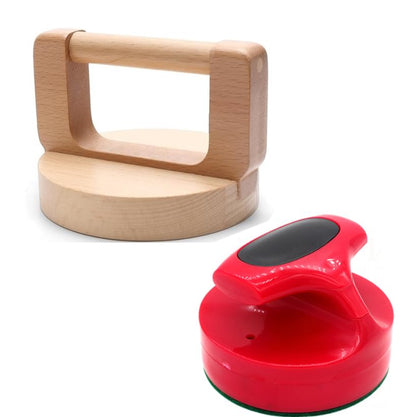 Wood Block Printing Baren and Plastic Printing Baren, Thicker Block Printing Baren Tools Printing Wood Block for Linocut Scrapbooking Crafting Embossing Tool - color: wood color