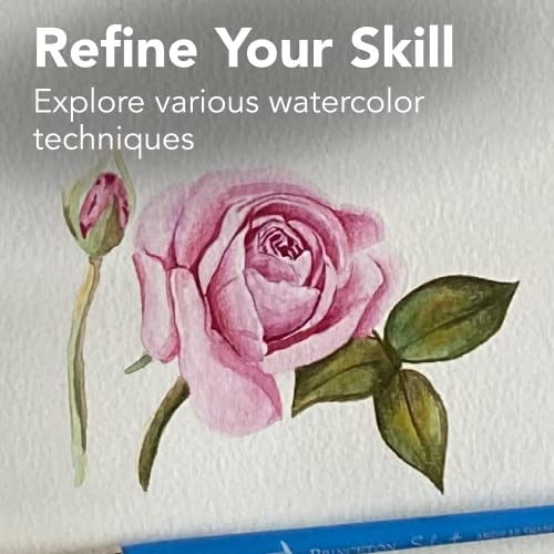 Canson XL Series Watercolor Pad, Heavyweight White Paper, Foldover Binding, 30 Sheets, 9x12 inch