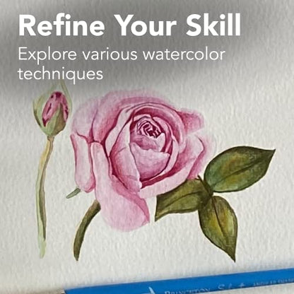 Canson XL Series Watercolor Pad, Heavyweight White Paper, Foldover Binding, 30 Sheets, 9x12 inch