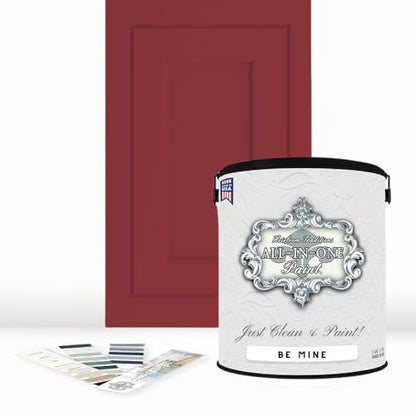 ALL-IN-ONE Paint by Heirloom Traditions, Be Mine (Scarlet Red), Gallon - Durable cabinet and furniture paint. Built in primer and top coat, no sanding needed. Includes our 30 featured color card. - color: Be Mine, size: 128 Fl Oz (Pack of 1)