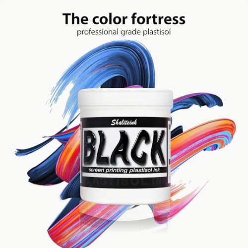 Screen Printing Plastisol Ink Black - Highly Opaque Screen Printing Ink for Cotton, Polyester and Other Fabrics (32oz.) - color: Black, size: 32 fl oz