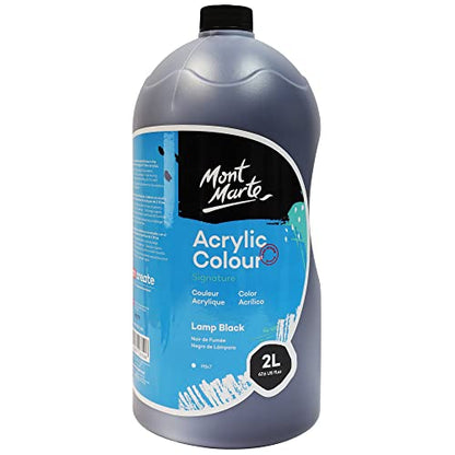 Mont Marte Discovery School Acrylic, Carmine, 1/2 Gallon (2 Liter). Ideal for Students and Artists. Excellent Coverage and Fast Drying. Pump Lid Included. - color: Carmine