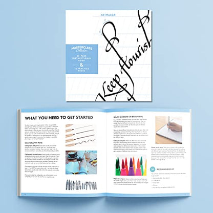 Art Maker Masterclass Collection: Calligraphy Art Kit - Beginner to Advanced Calligraphy - Calligraphy Guide - Calligraphy Equipment - Craft Kits - Arts and Craft for Adults - style: Calligraphy