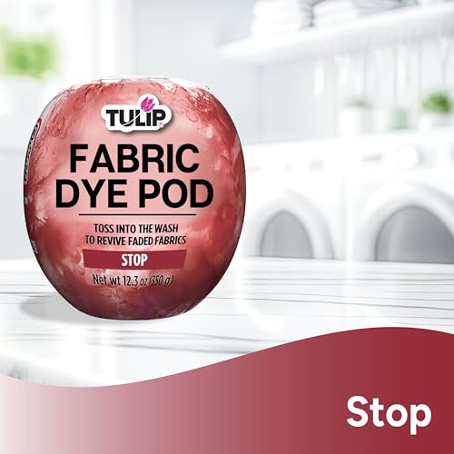 Tulip Fabric Dye Pod Stop (Red), Dye for Washing Machines - color: Stop