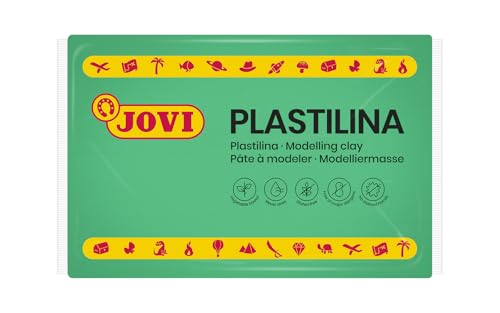 Jovi - Non-Hardening Pre-Sculpt Clay, 4 Green Bars, 0.77 lb Each | Professional Arts and Crafts Non-Toxic and Gluten Free plasticine - color: Light Green