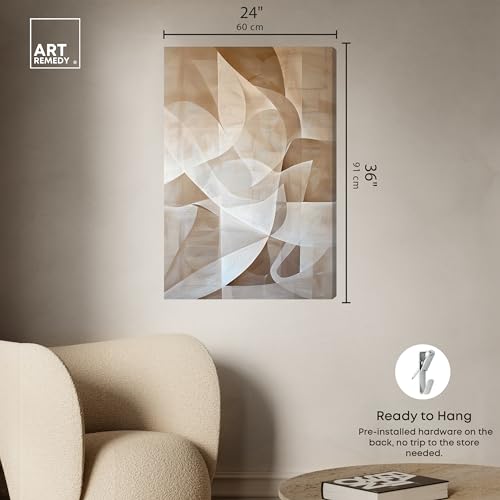 Art Remedy Scattered Thoughts Gallery Wrapped Abstract Shapes 1 Piece Canvas Wall Art, 24" x 36", Gallery Wrapped - color: Gallery Wrapped, size: 36"L x 24"W