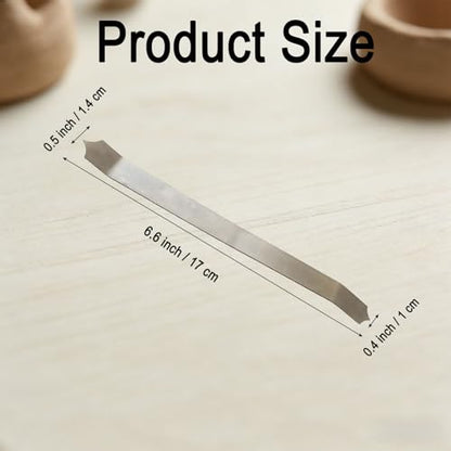 Dragon Scale Fish Scale Sculpting Tools for Modeling Clay, 2PCS Stainless Steel Pottery Texture Tool, Double Ended Curved Cutter for Dragon, Snake & Mermaid Tail Detailing | 6.6 x 0.7 x 0.4 Inches