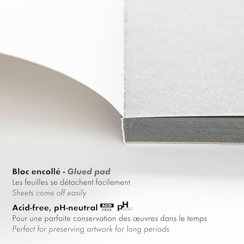 Clairefontaine Paint'ON Grey Paper, 250 g, 50 x 65 cm, 15 Sheets - color: Grey, size: 50 x 65 cm