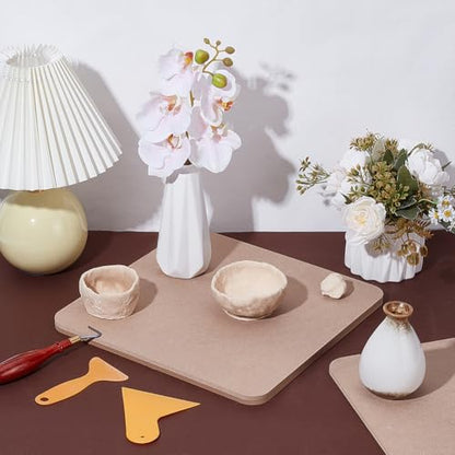 UNICRAFTALE 3Pcs 30cm Square Pottery Wheel Bat Ceramic Drying Slab Ceramic Clay Throwing Bats Pottery Bats for Pottery Wheel Portable Clay Wedging Board with Built for Clay Crafts Arts - size: 30cm long