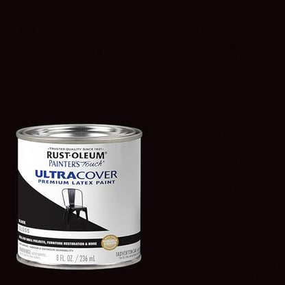 Rust-Oleum 1979730 Painter's Touch Latex Paint, Half Pint, Gloss Black, 8 Fl Oz (Pack of 1) - color: Gloss Black, size: 8 Fl Oz (Pack of 1)